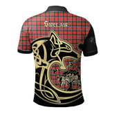 Sinclair Modern Tartan Polo Shirt Viking Wolf